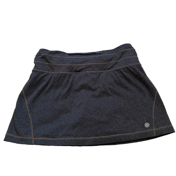 Athleta Charcoal Gray Skort Skirt Sz Medium - Picture 2 of 11